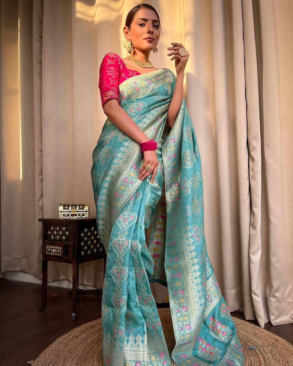 Reba Monica Silk Sarees For South Indian Wedding